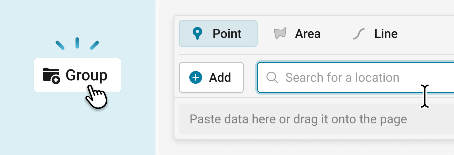 Two panels showing different examples of the new marker editor.